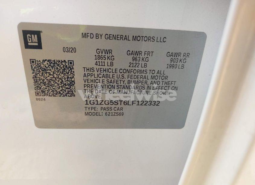 Photo 9 of 2020 Chevrolet Malibu FWD RS (VIN 1G1ZG5ST6LF122332)