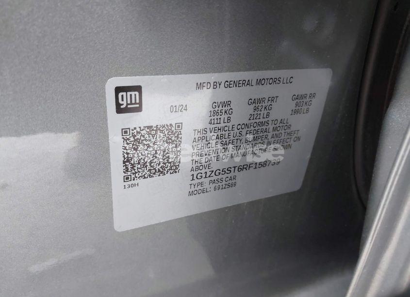 Photo 9 of 2024 Chevrolet Malibu FWD RS (VIN 1G1ZG5ST6RF158739)