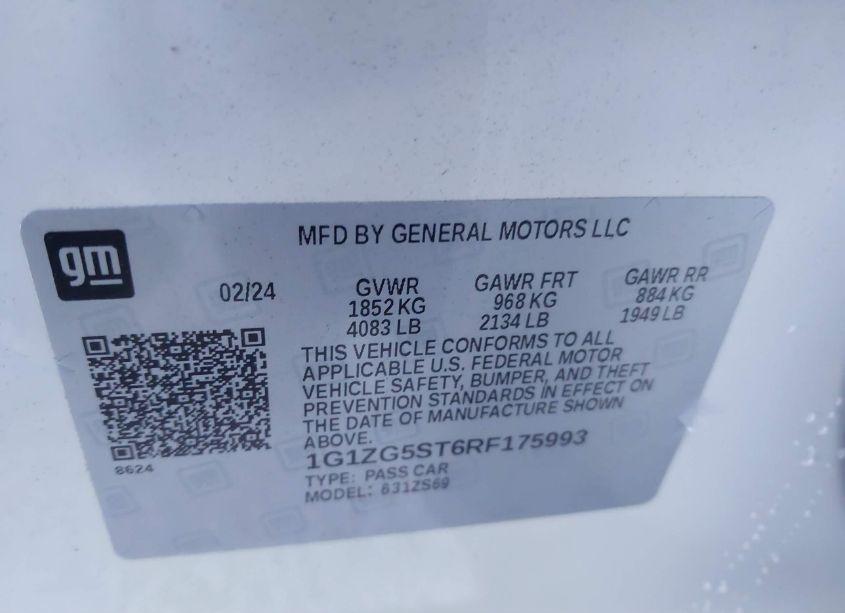 Photo 9 of 2024 Chevrolet Malibu FWD RS (VIN 1G1ZG5ST6RF175993)