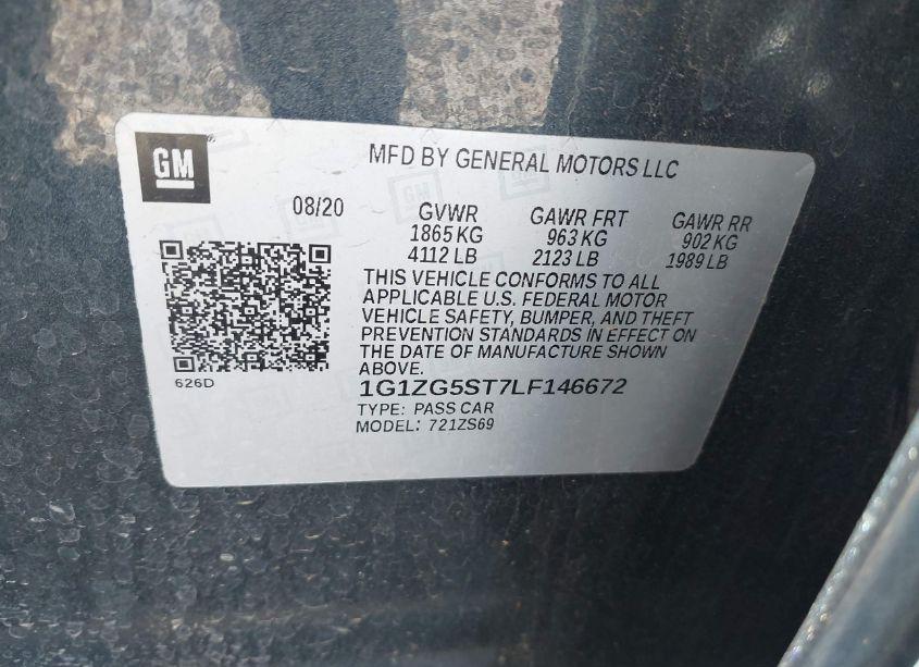 Photo 9 of 2020 Chevrolet Malibu FWD RS (VIN 1G1ZG5ST7LF146672)