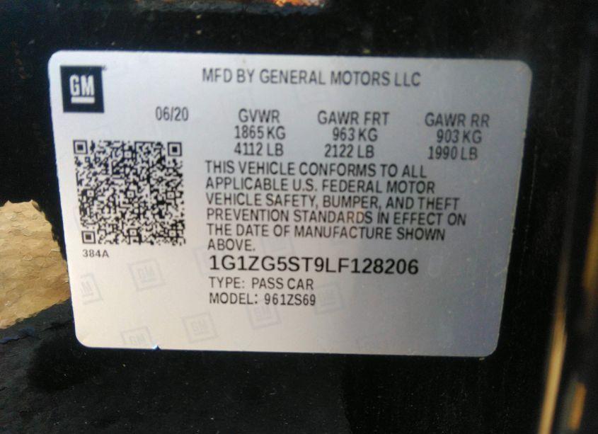 Photo 9 of 2020 Chevrolet Malibu FWD RS (VIN 1G1ZG5ST9LF128206)