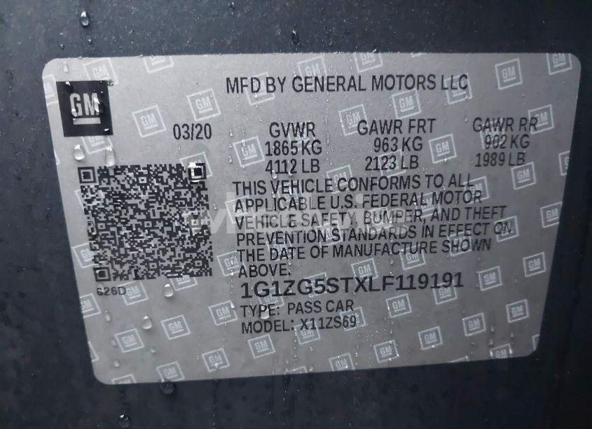 Photo 9 of 2020 Chevrolet Malibu FWD RS (VIN 1G1ZG5STXLF119191)