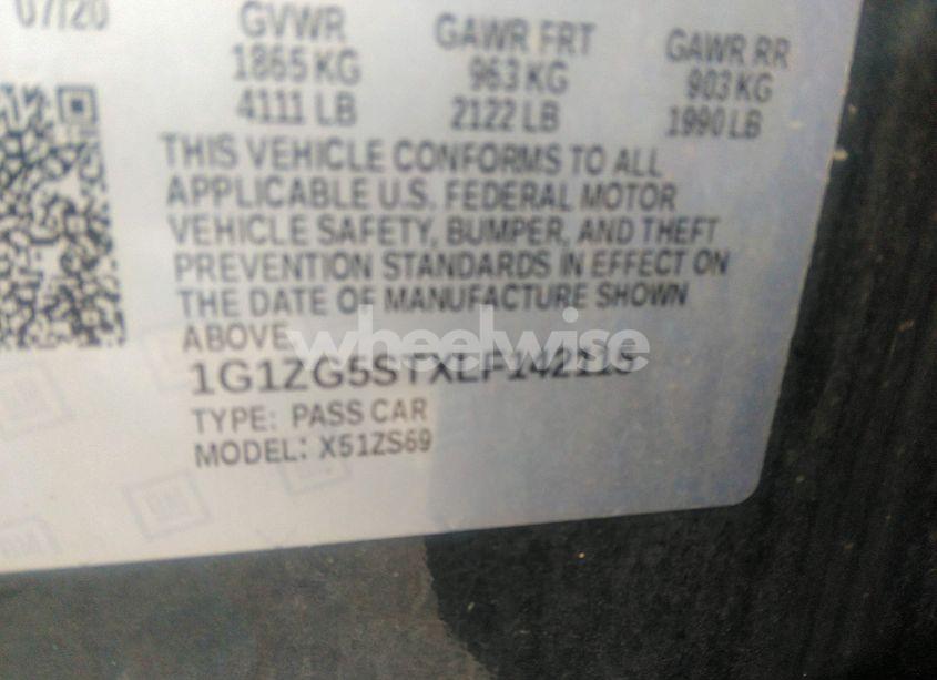 Photo 9 of 2020 Chevrolet Malibu FWD RS (VIN 1G1ZG5STXLF142115)