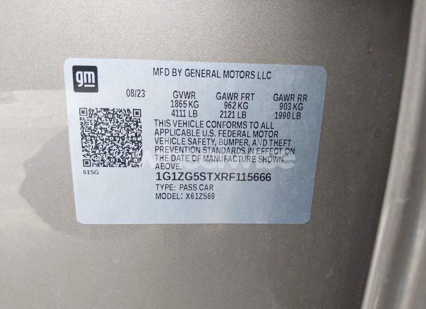 Photo 9 of 2024 Chevrolet Malibu FWD RS (VIN 1G1ZG5STXRF115666)