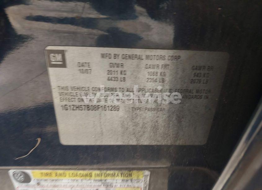 Photo 9 of 2008 Chevrolet Malibu LT (VIN 1G1ZH57B08F161289)