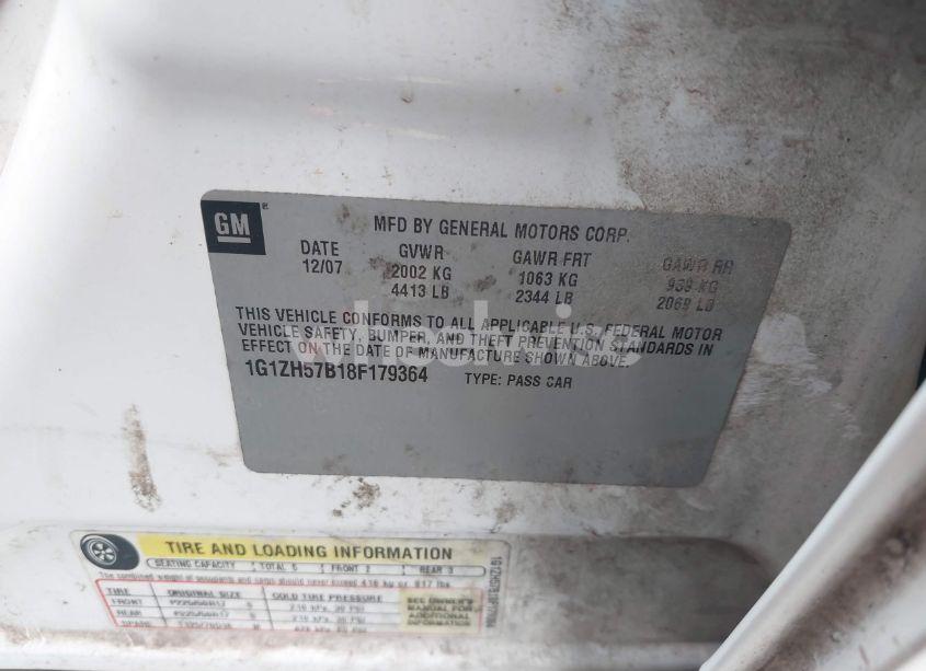 Photo 9 of 2008 Chevrolet Malibu LT (VIN 1G1ZH57B18F179364)