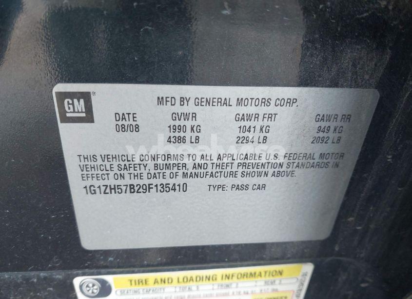 Photo 9 of 2009 Chevrolet Malibu LT (VIN 1G1ZH57B29F135410)