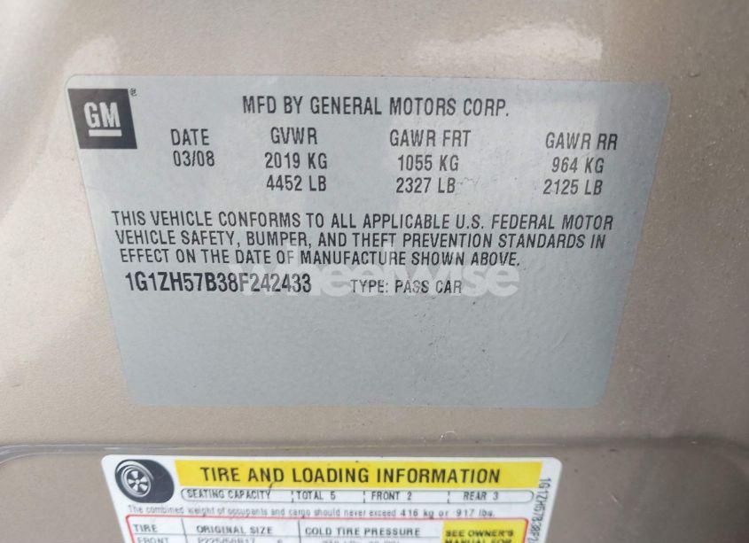 Photo 9 of 2008 Chevrolet Malibu LT (VIN 1G1ZH57B38F242433)