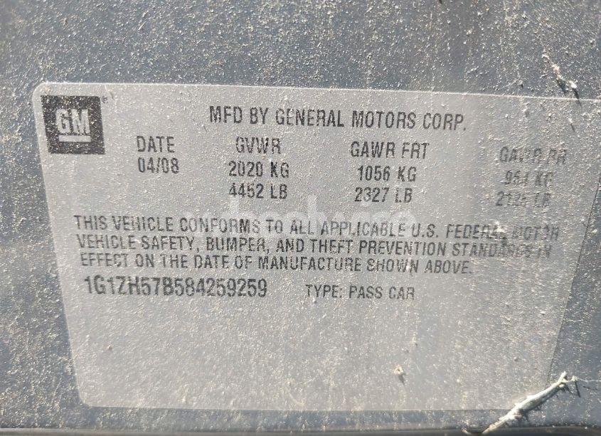 Photo 9 of 2008 Chevrolet Malibu LT (VIN 1G1ZH57B584259259)