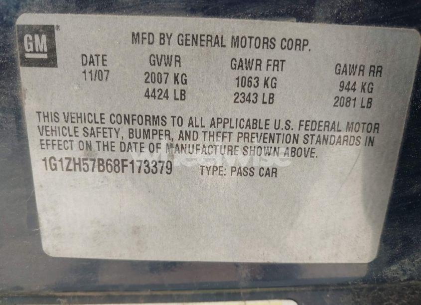 Photo 9 of 2008 Chevrolet Malibu LT (VIN 1G1ZH57B68F173379)