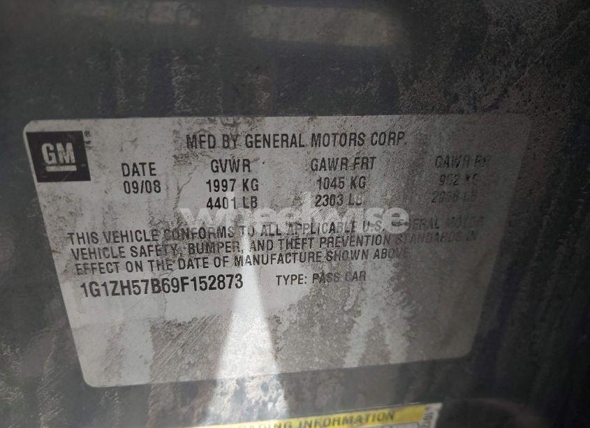 Photo 9 of 2009 Chevrolet Malibu LT (VIN 1G1ZH57B69F152873)