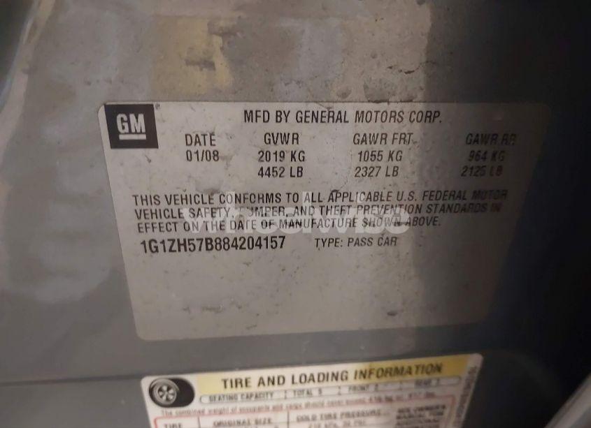 Photo 9 of 2008 Chevrolet Malibu LT (VIN 1G1ZH57B884204157)
