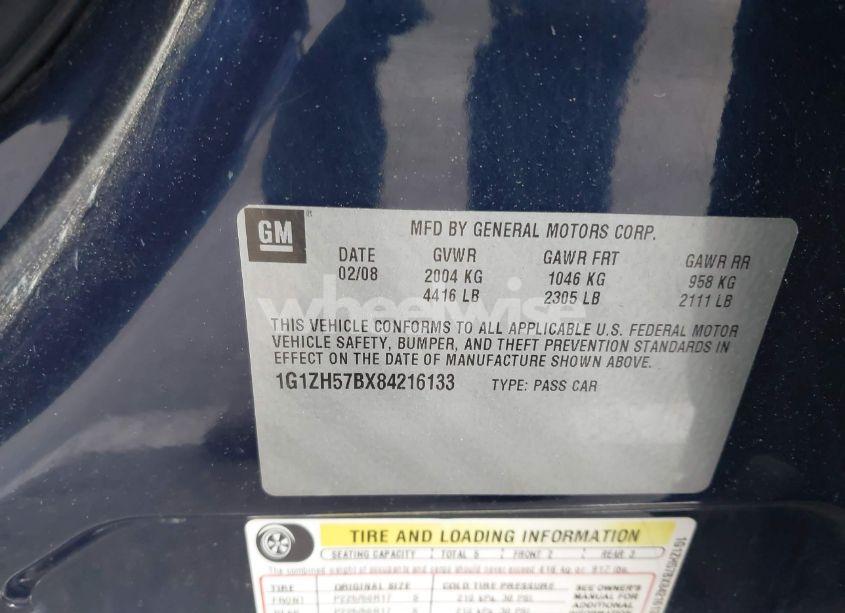 Photo 9 of 2008 Chevrolet Malibu LT (VIN 1G1ZH57BX84216133)