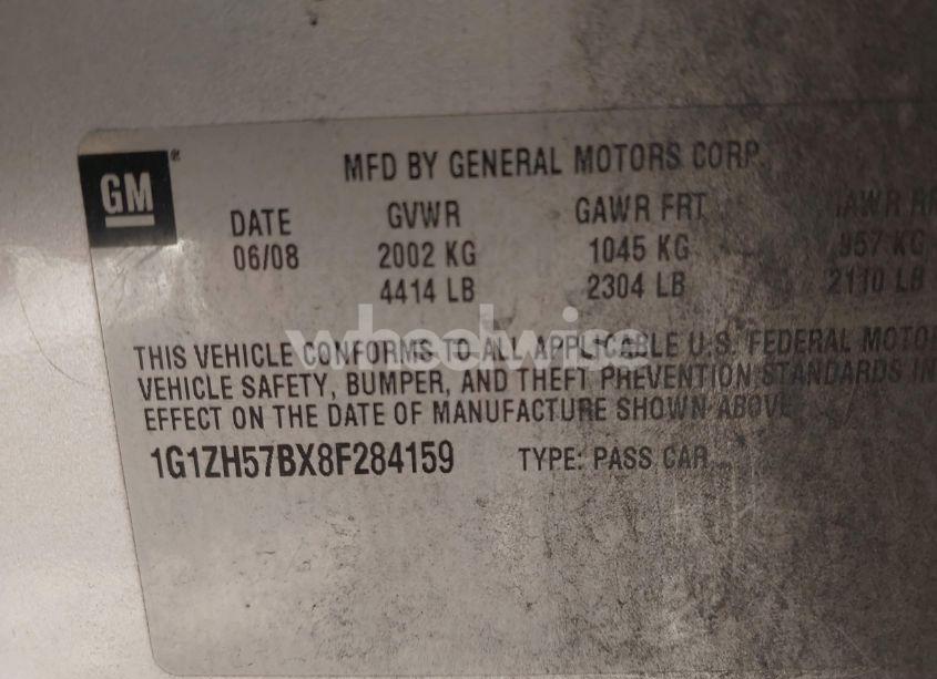Photo 9 of 2008 Chevrolet Malibu LT (VIN 1G1ZH57BX8F284159)
