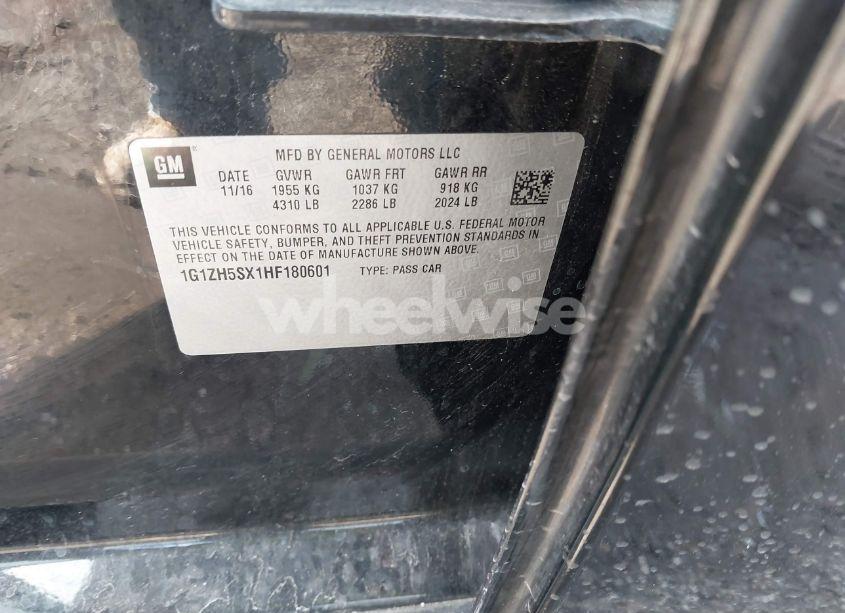 Photo 9 of 2017 Chevrolet Malibu PREMIER (VIN 1G1ZH5SX1HF180601)