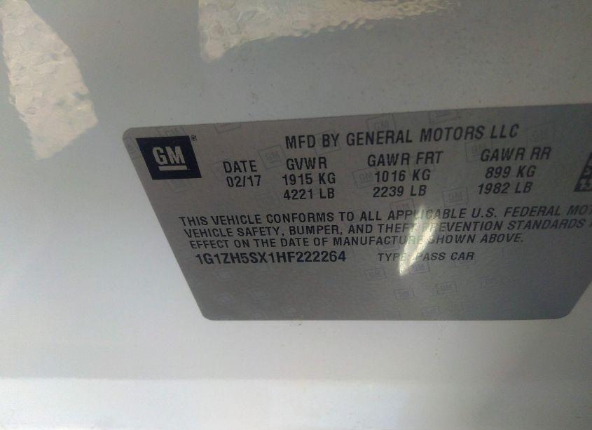 Photo 9 of 2017 Chevrolet Malibu PREMIER (VIN 1G1ZH5SX1HF222264)