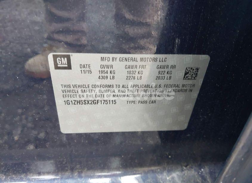 Photo 9 of 2016 Chevrolet Malibu PREMIER (VIN 1G1ZH5SX2GF175115)