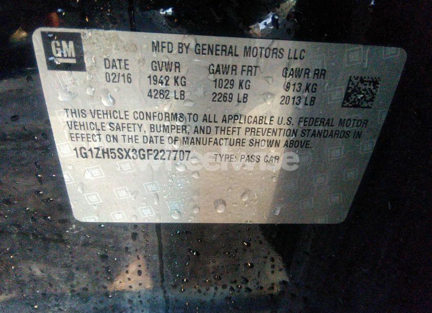 Photo 9 of 2016 Chevrolet Malibu PREMIER (VIN 1G1ZH5SX3GF227707)