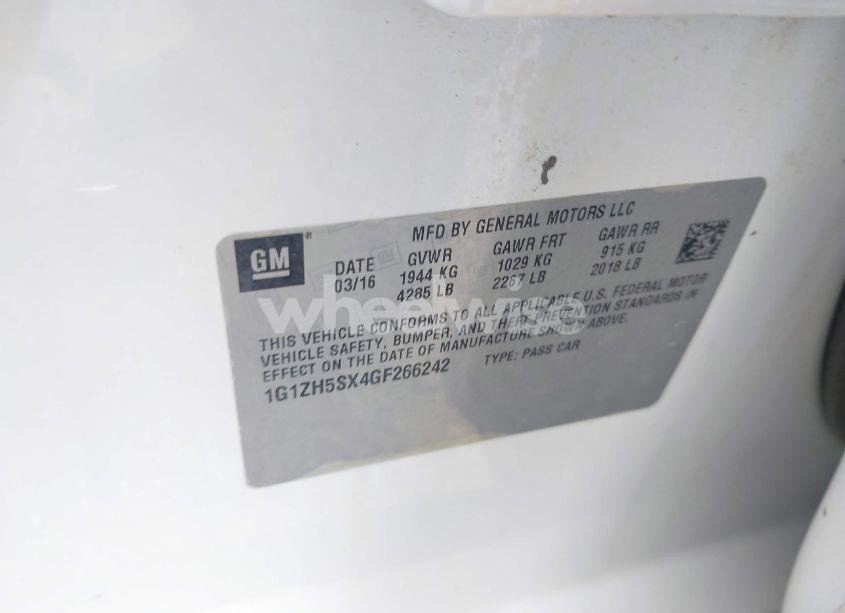 Photo 9 of 2016 Chevrolet Malibu PREMIER (VIN 1G1ZH5SX4GF266242)