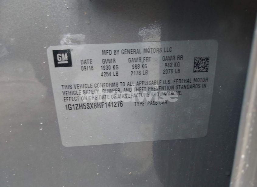 Photo 9 of 2017 Chevrolet Malibu PREMIER (VIN 1G1ZH5SX8HF141276)