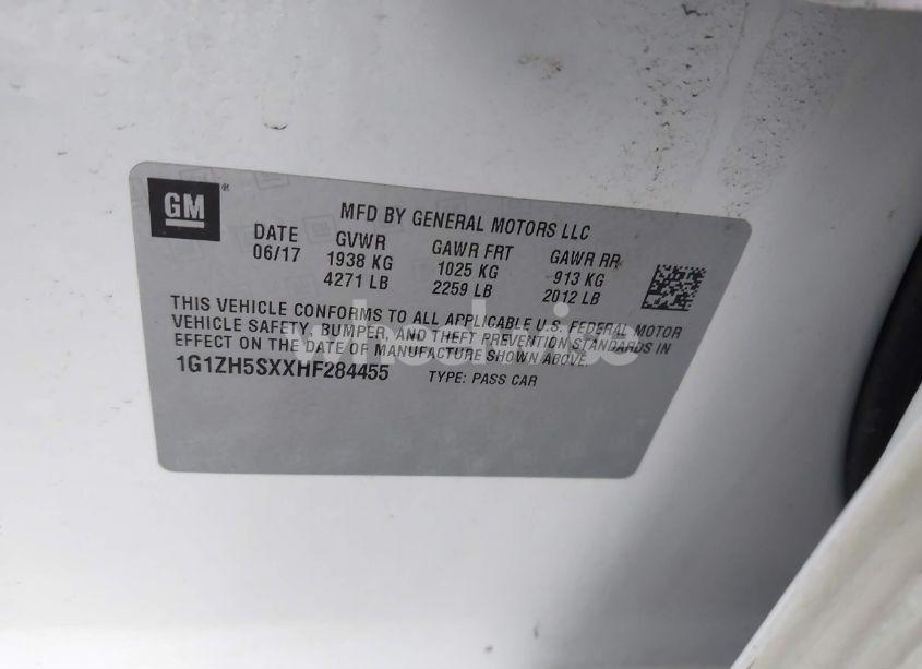 Photo 9 of 2017 Chevrolet Malibu PREMIER (VIN 1G1ZH5SXXHF284455)