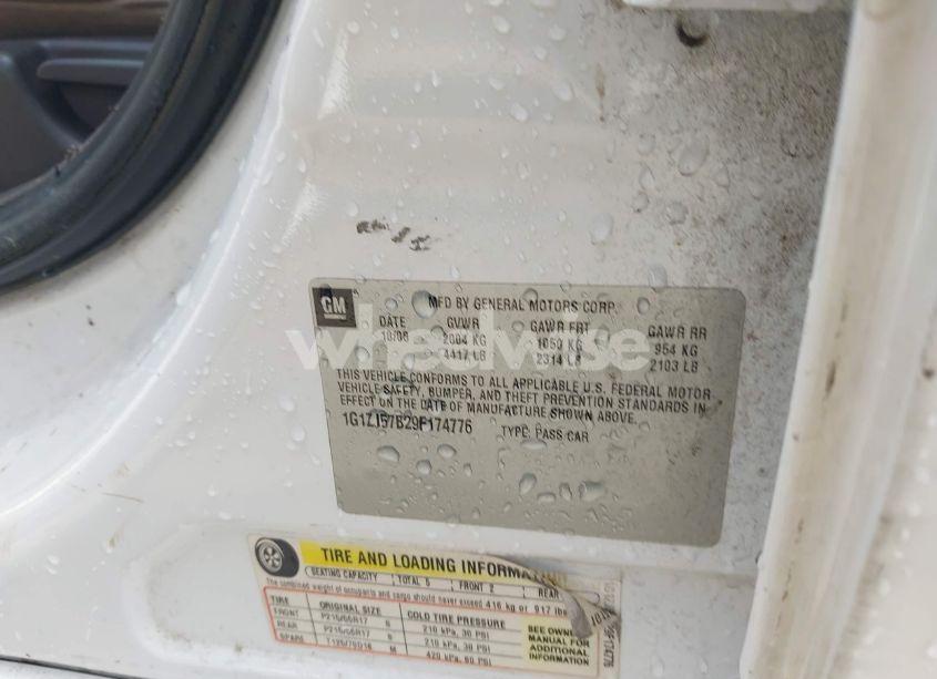 Photo 9 of 2009 Chevrolet Malibu LT (VIN 1G1ZJ57B29F174776)