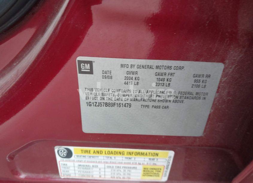 Photo 9 of 2009 Chevrolet Malibu LT (VIN 1G1ZJ57B89F161479)