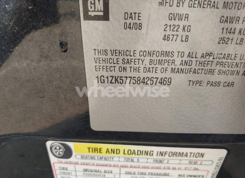 Photo 9 of 2008 Chevrolet Malibu LTZ (VIN 1G1ZK577584267469)