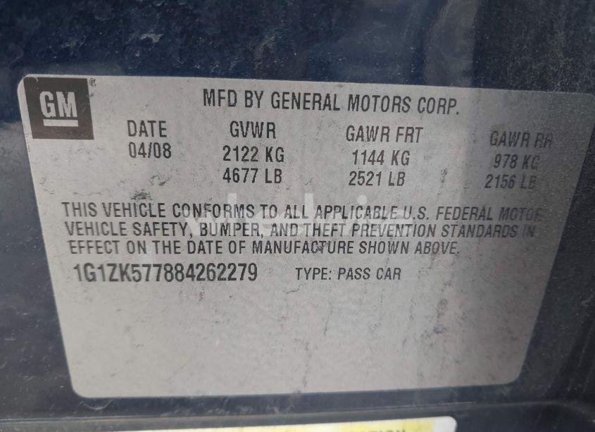 Photo 9 of 2008 Chevrolet Malibu LTZ (VIN 1G1ZK577884262279)