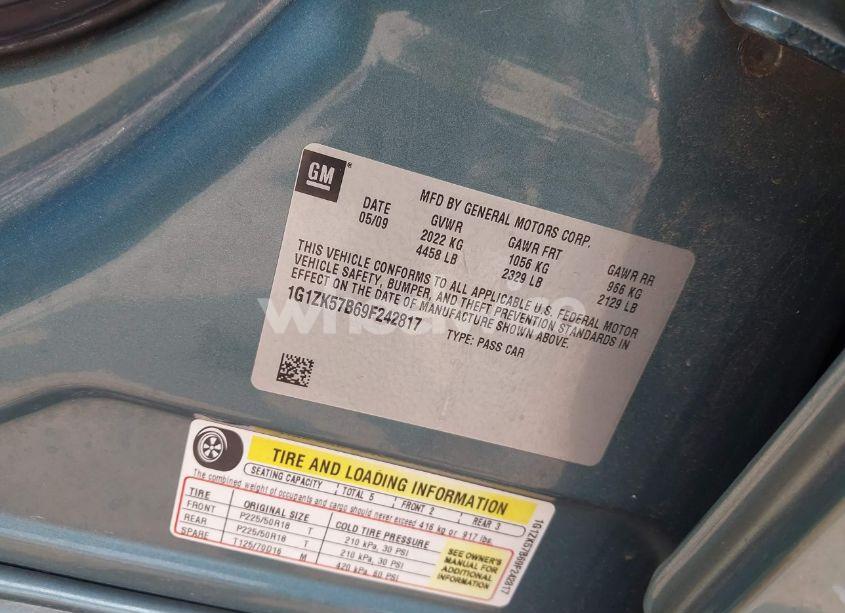 Photo 9 of 2009 Chevrolet Malibu LTZ (VIN 1G1ZK57B69F242817)