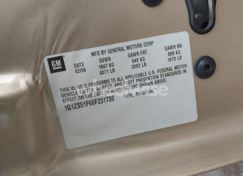 Photo 9 of 2006 Chevrolet Malibu LS (VIN 1G1ZS51F66F231730)