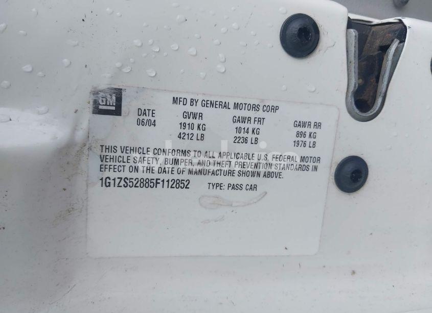 Photo 9 of 2005 Chevrolet Malibu (VIN 1G1ZS52885F112852)