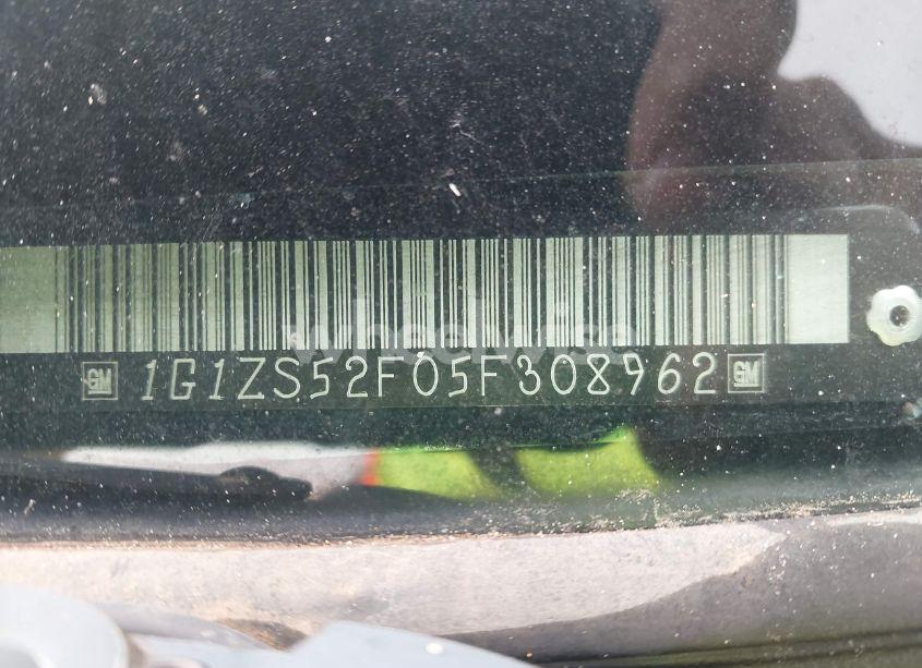 Photo 9 of 2005 Chevrolet Malibu (VIN 1G1ZS52F05F308962)