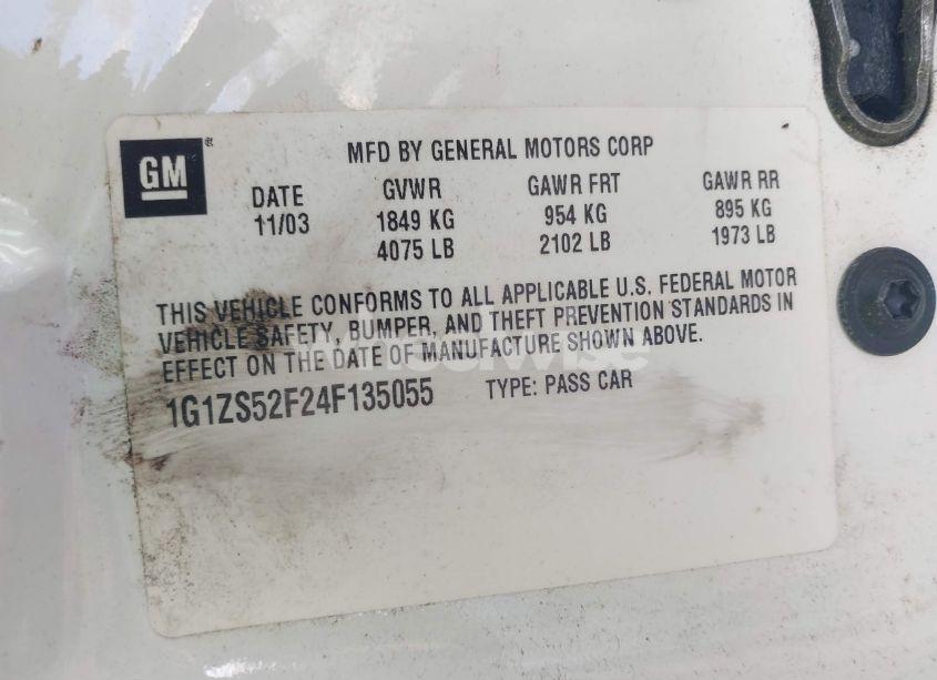 Photo 9 of 2004 Chevrolet Malibu N/A (VIN 1G1ZS52F24F135055)