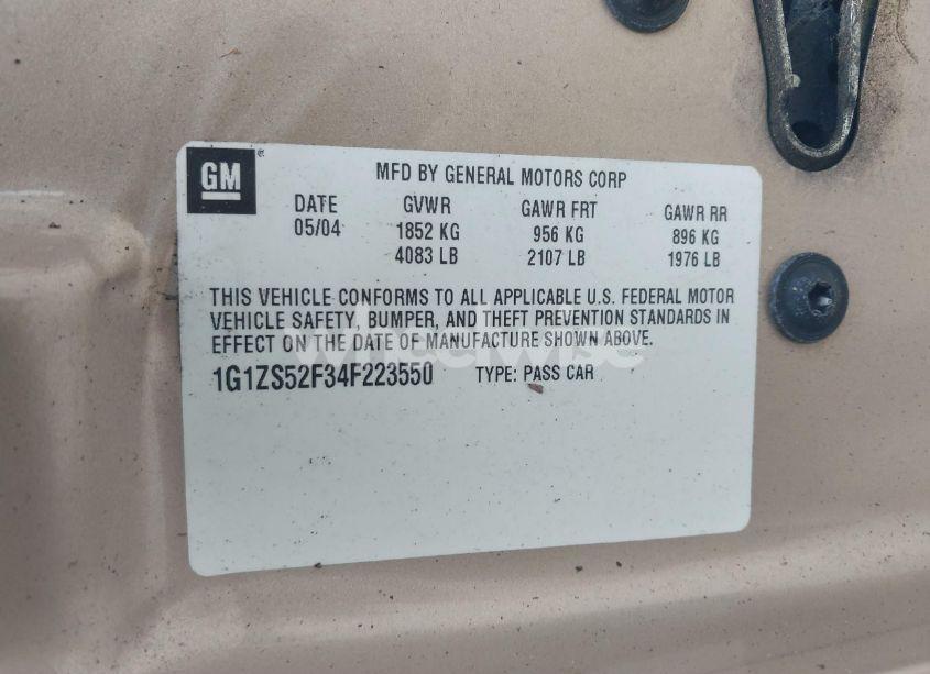 Photo 9 of 2004 Chevrolet Malibu N/A (VIN 1G1ZS52F34F223550)