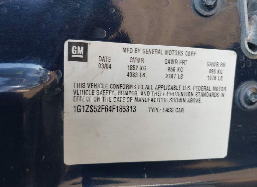 Photo 9 of 2004 Chevrolet Malibu N/A (VIN 1G1ZS52F64F185313)