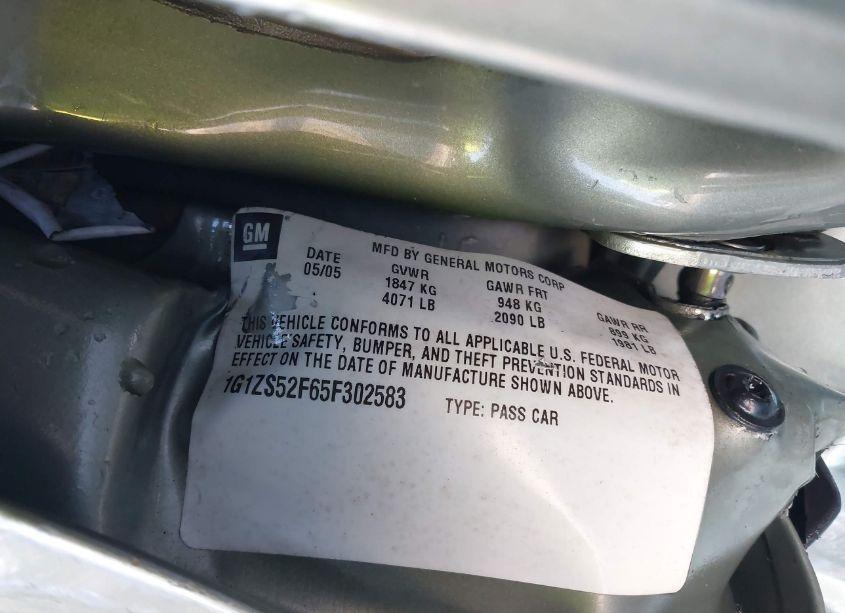 Photo 9 of 2005 Chevrolet Malibu (VIN 1G1ZS52F65F302583)