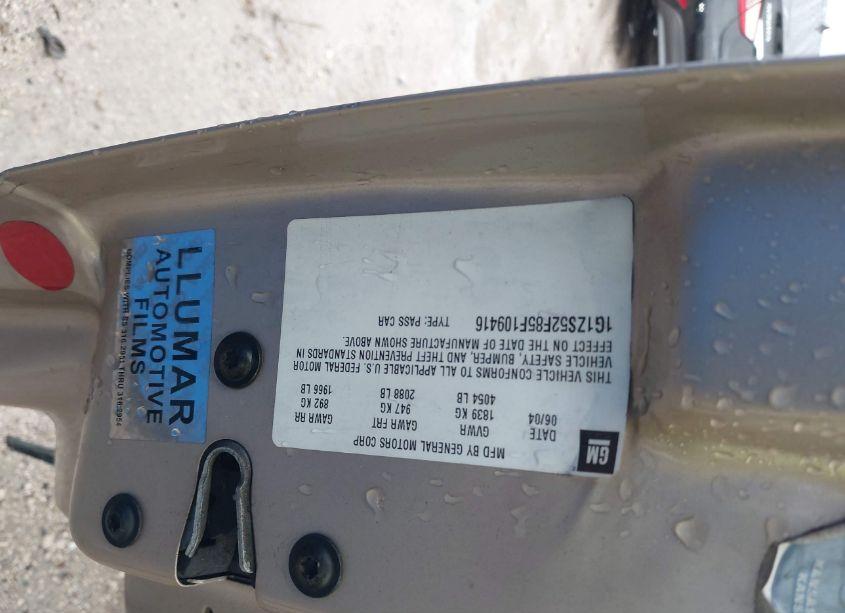 Photo 9 of 2005 Chevrolet Malibu (VIN 1G1ZS52F85F109416)