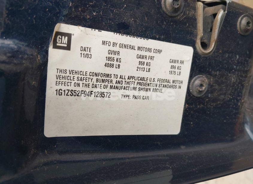 Photo 9 of 2004 Chevrolet Malibu N/A (VIN 1G1ZS52F94F128572)