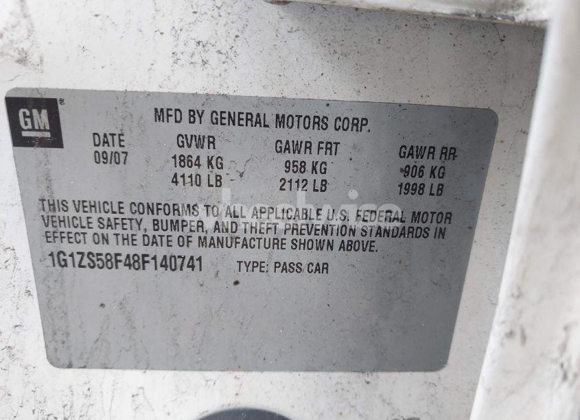 Photo 9 of 2008 Chevrolet Malibu CLASSIC LS (VIN 1G1ZS58F48F140741)