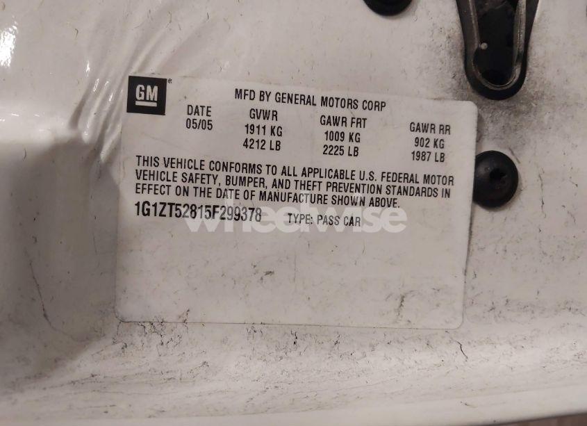 Photo 9 of 2005 Chevrolet Malibu LS (VIN 1G1ZT52815F299378)