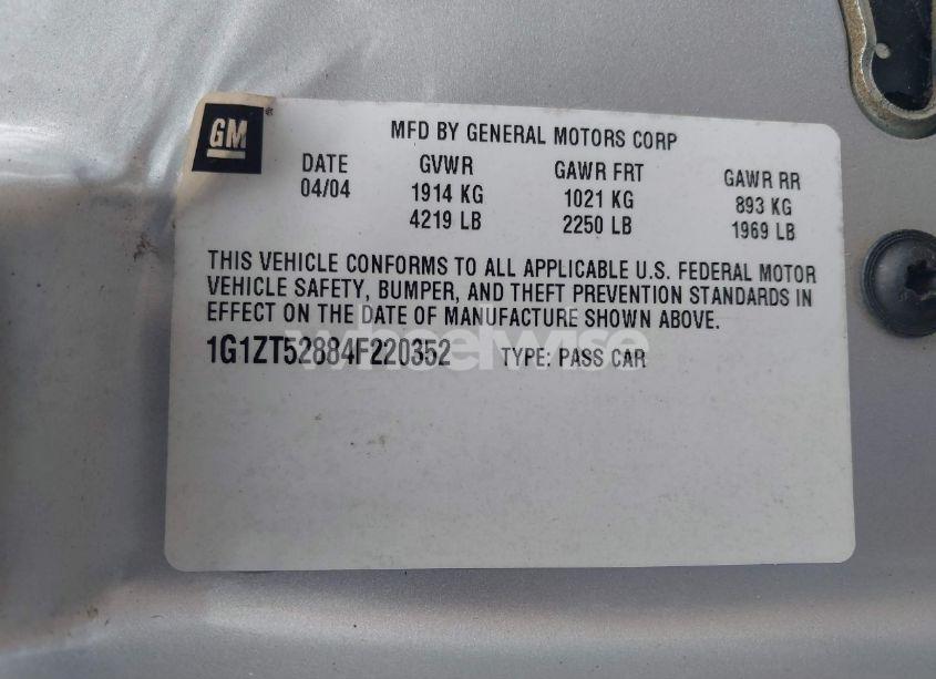 Photo 9 of 2004 Chevrolet Malibu LS (VIN 1G1ZT52884F220352)