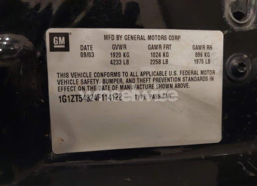 Photo 9 of 2004 Chevrolet Malibu LS (VIN 1G1ZT54824F114122)