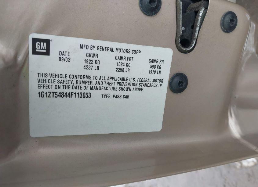 Photo 9 of 2004 Chevrolet Malibu LS (VIN 1G1ZT54844F113053)