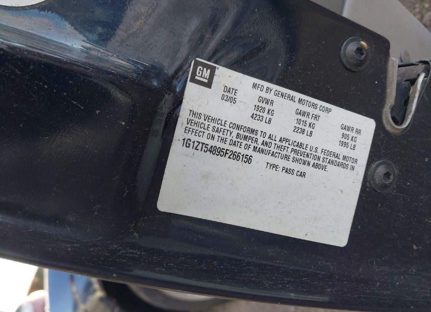 Photo 9 of 2005 Chevrolet Malibu LS (VIN 1G1ZT54895F266156)