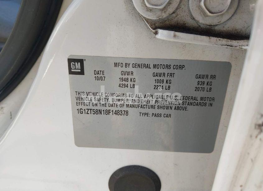 Photo 9 of 2008 Chevrolet Malibu CLASSIC LT (VIN 1G1ZT58N18F148378)