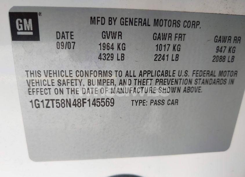 Photo 9 of 2008 Chevrolet Malibu CLASSIC LT (VIN 1G1ZT58N48F145569)