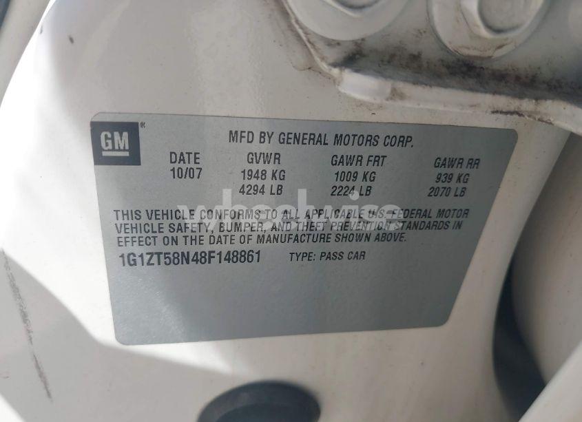 Photo 9 of 2008 Chevrolet Malibu CLASSIC LT (VIN 1G1ZT58N48F148861)