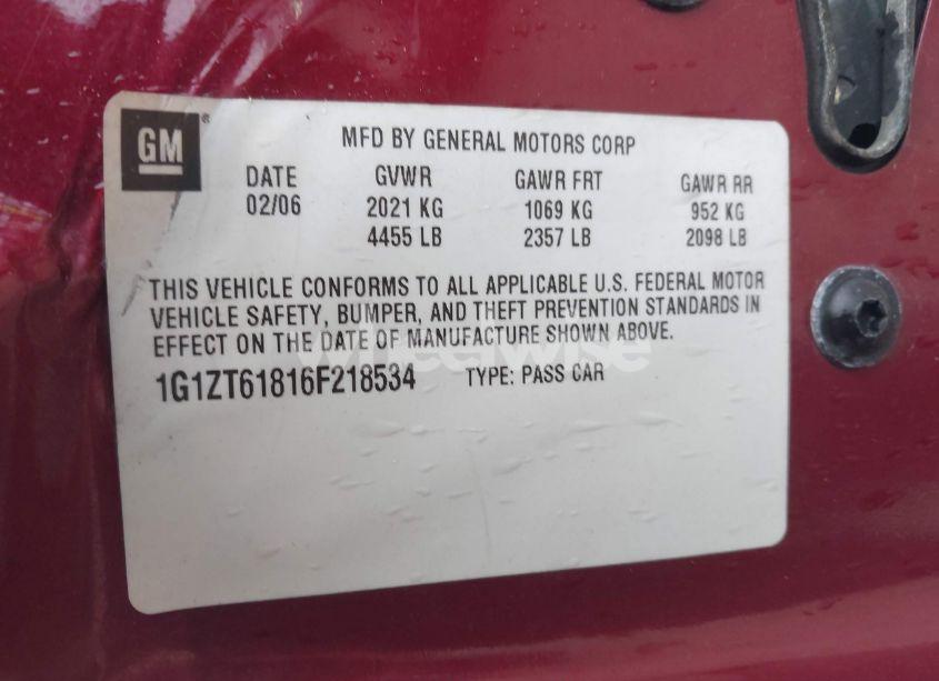 Photo 9 of 2006 Chevrolet Malibu MAXX LT (VIN 1G1ZT61816F218534)