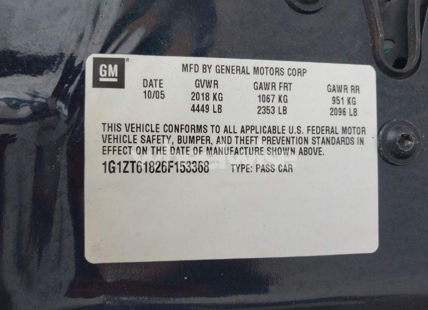 Photo 9 of 2006 Chevrolet Malibu MAXX LT (VIN 1G1ZT61826F153368)